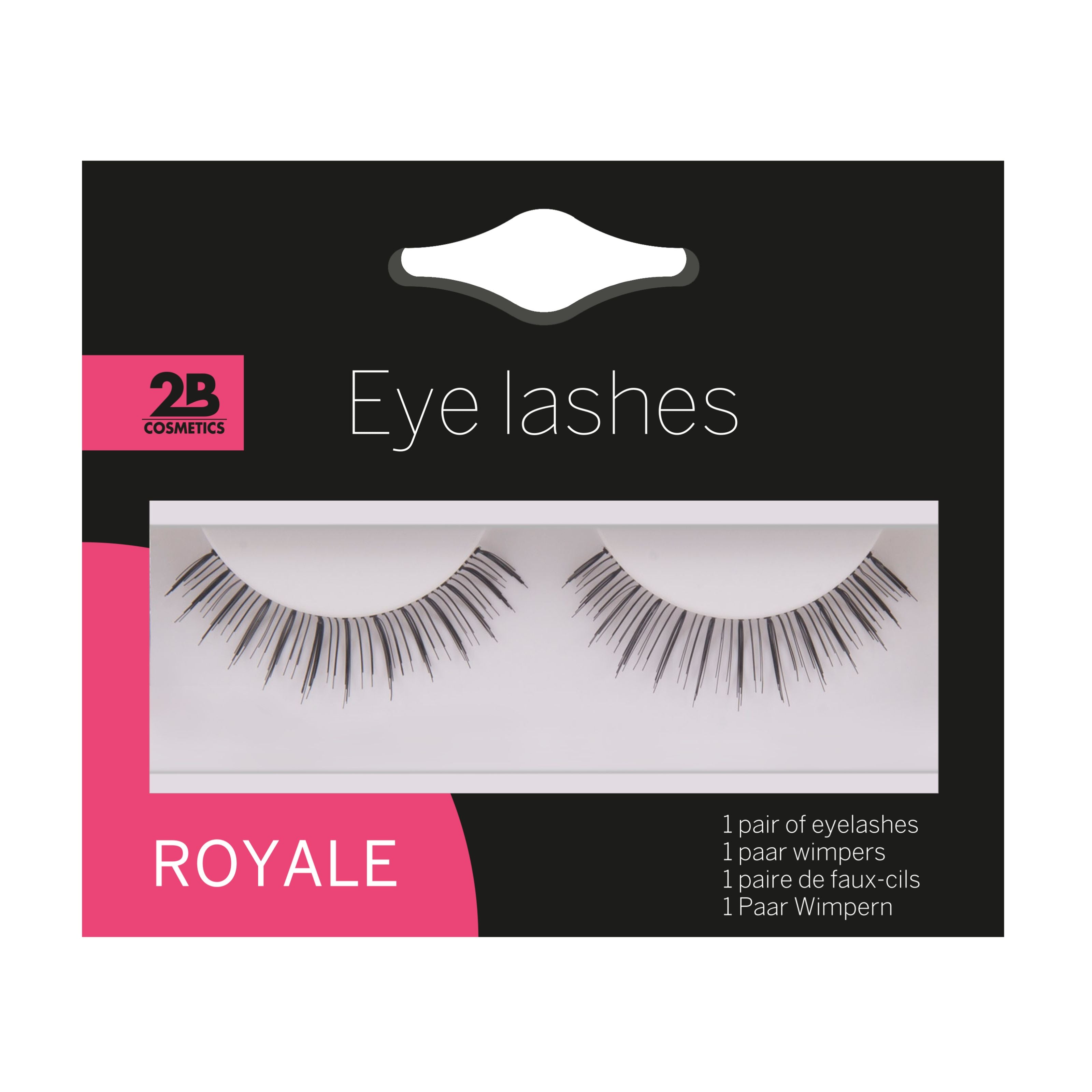 2B Royale 2.00 makeup eyelashes, natural-looking false lashes in packaging, designed for enhanced eye beauty.