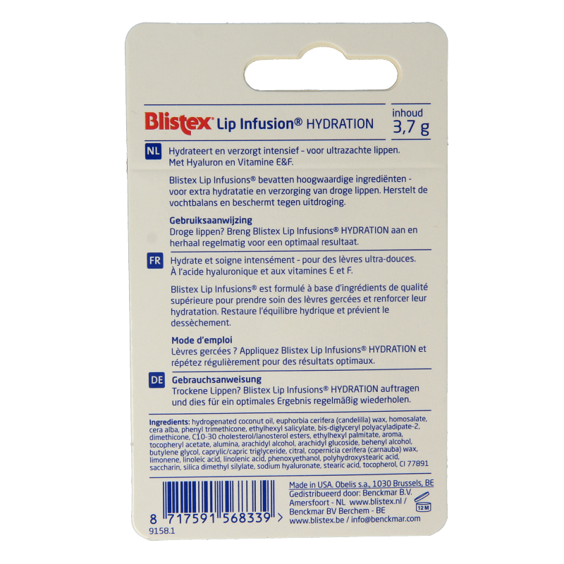 Blistex Lip infusion hydration 3.7 Gram