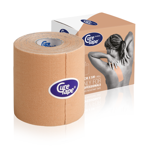 Cure Tape Kinesiotape beige 7.5cm x 5m 1.00 Stuks