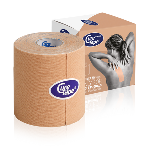 Cure Tape Kinesiotape beige 7.5cm x 5m 1.00 Stuks