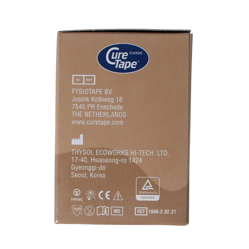 Cure Tape Kinesiotape 2.5cm x 5mtr beige 2 Stuks