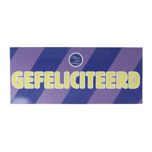 Voor Jou! Wensreep melkchocolade gefeliciteerd 70 Gram