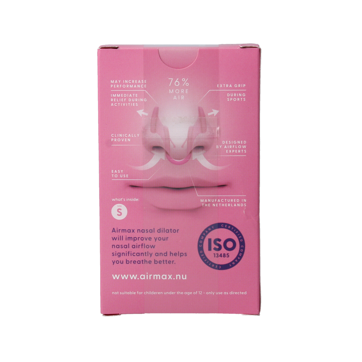 Airmax Neusspreider sport S, nasal care and inhalation device, shown with its compact design and nasal nozzle for effective use.