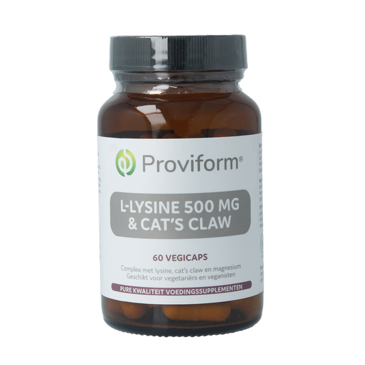 Proviform L-Lysine 500mg & cats claw 60.00 Vegetarische capsules