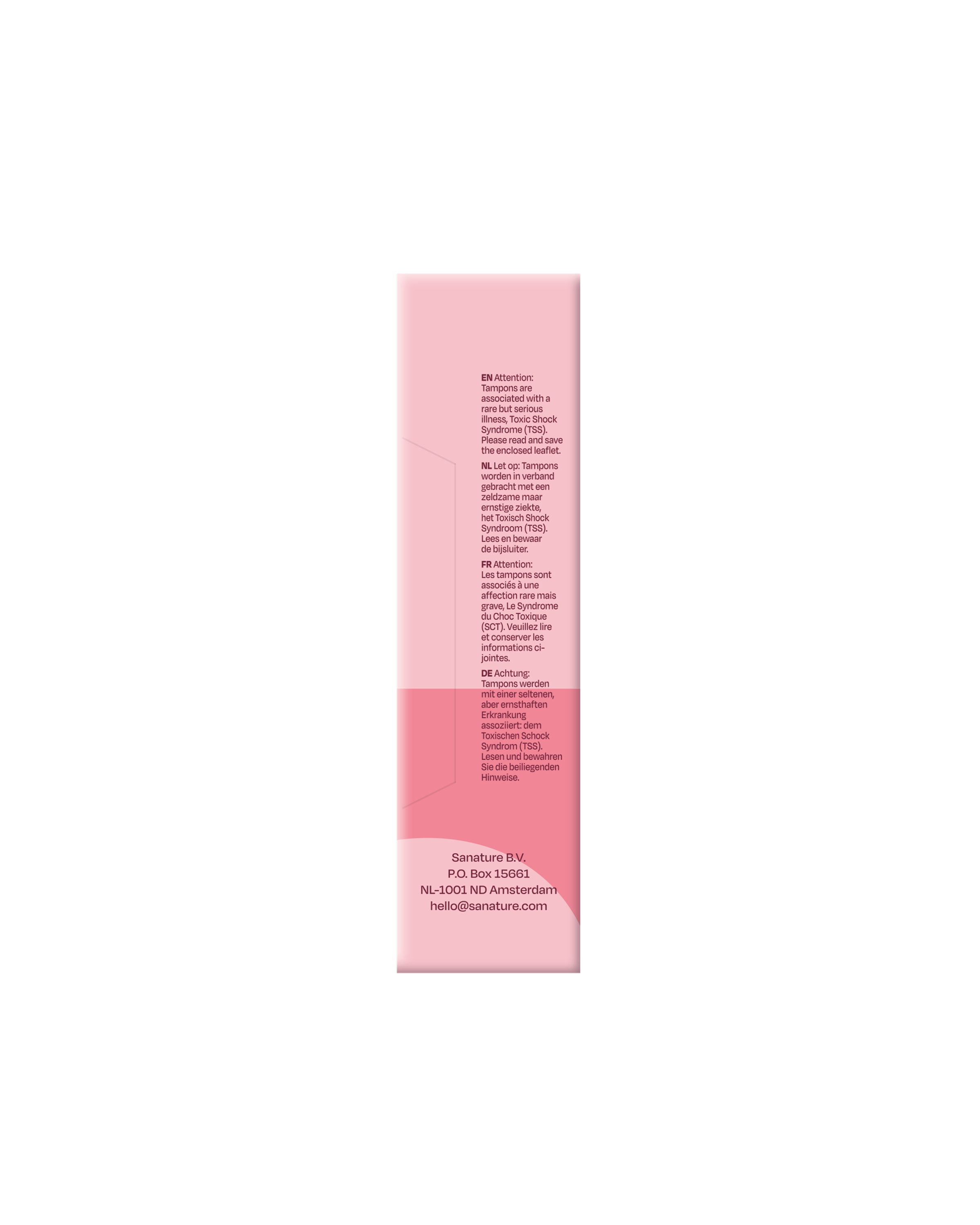Sanature Super Tampons, 16-pack, feminine hygiene product for women, with applicator and absorbent material visible