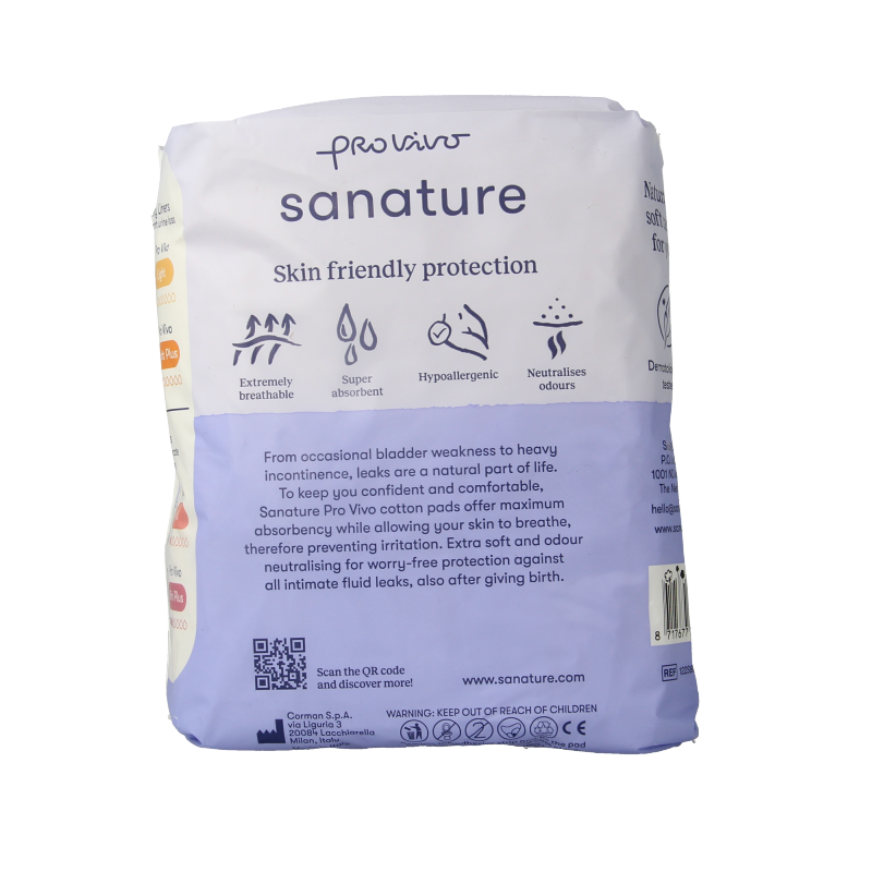 Sanature Pro vivo incontinentie normaal katoen 12 Stuks