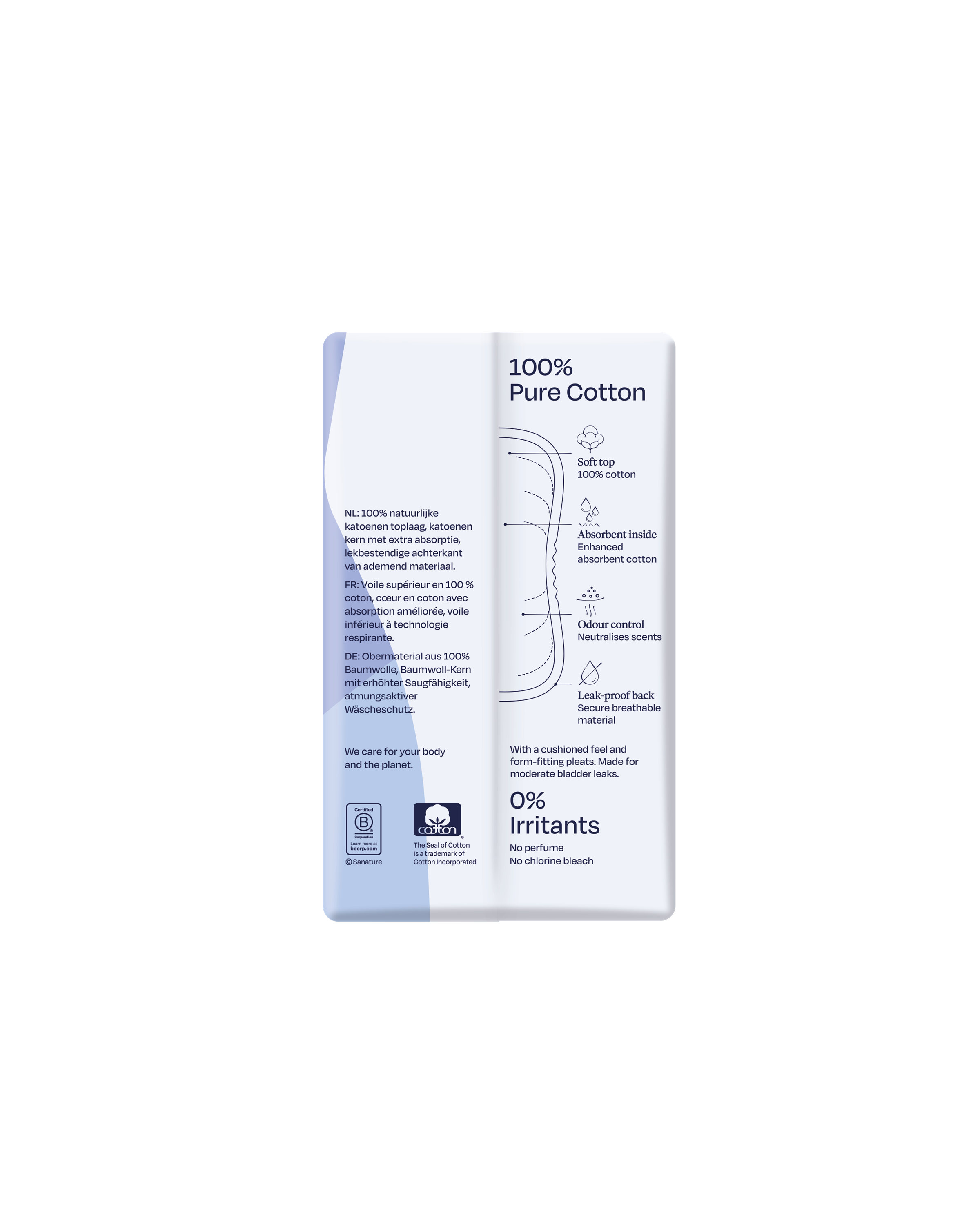 Sanature Pro vivo incontinentie normaal katoen 12.00 Stuks