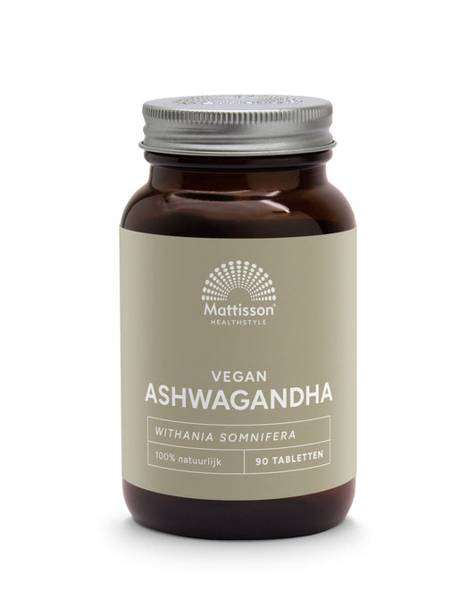 Mattisson Absolute Ashwagandha Indian Ginseng herbal tablets, natural supplement from Kruidenpreparaten brand.