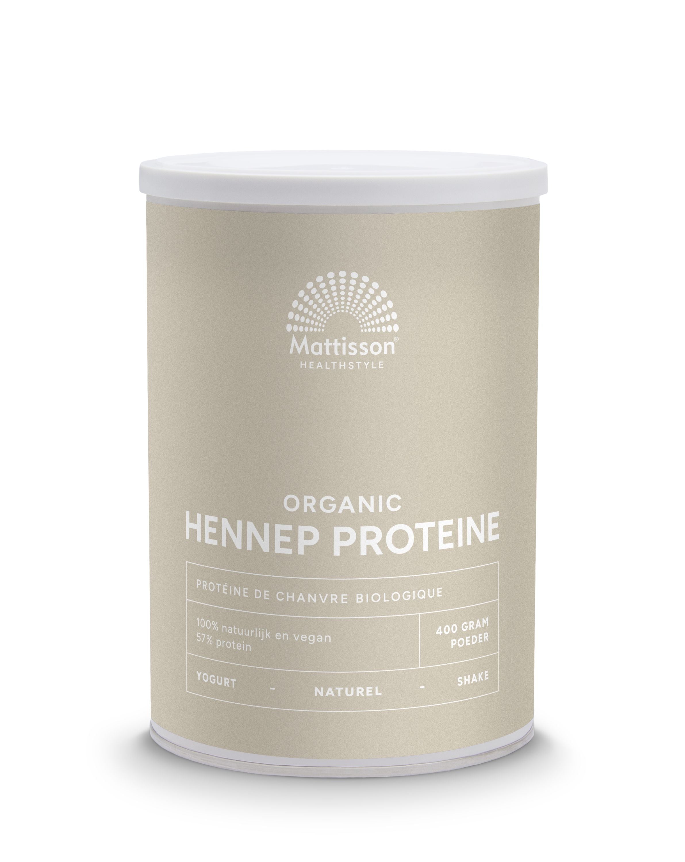 Mattisson Vegan hennep proteine 50% bio 400 Gram