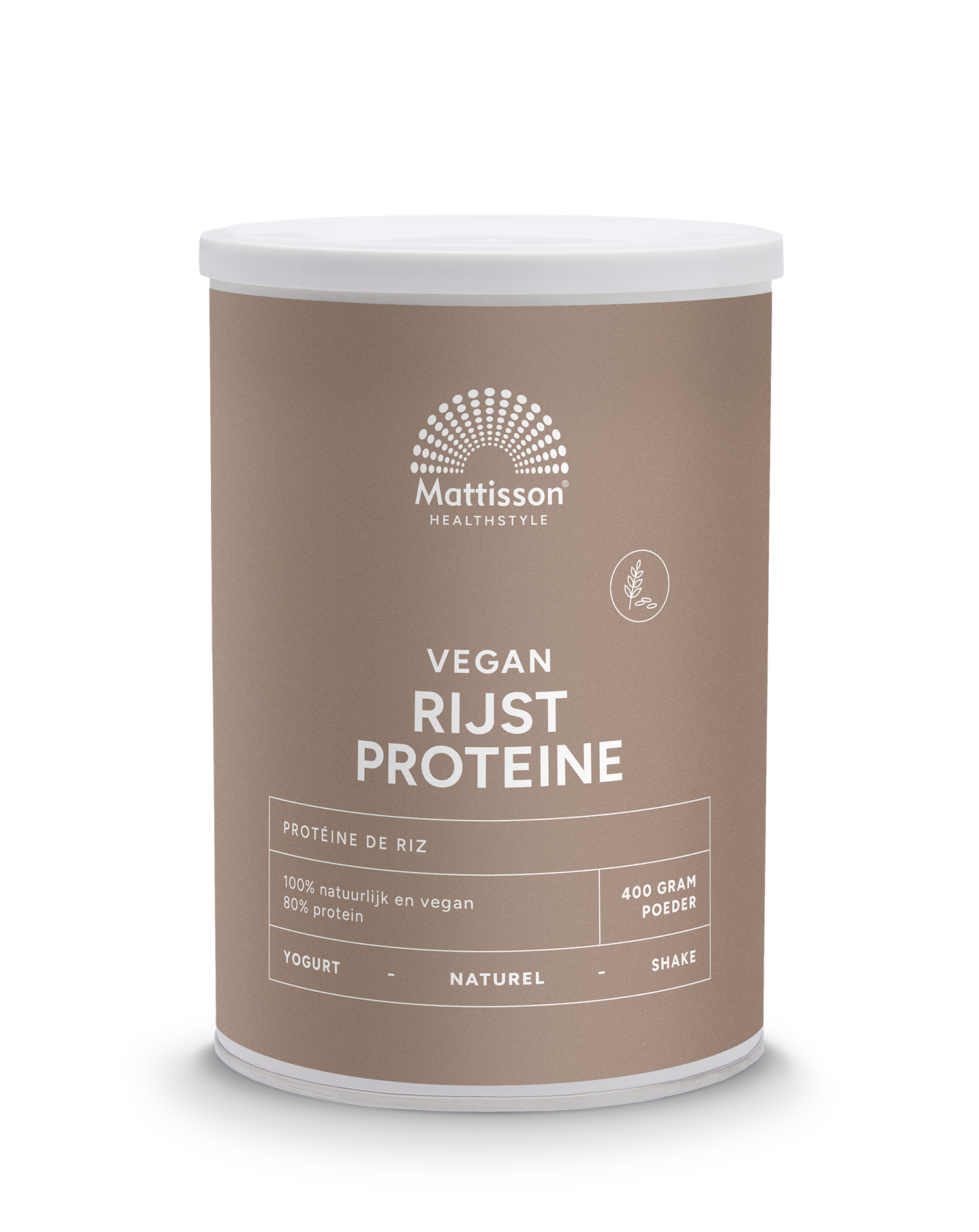 Mattisson Absolute rijst proteine poeder vegan 80% 400 Gram