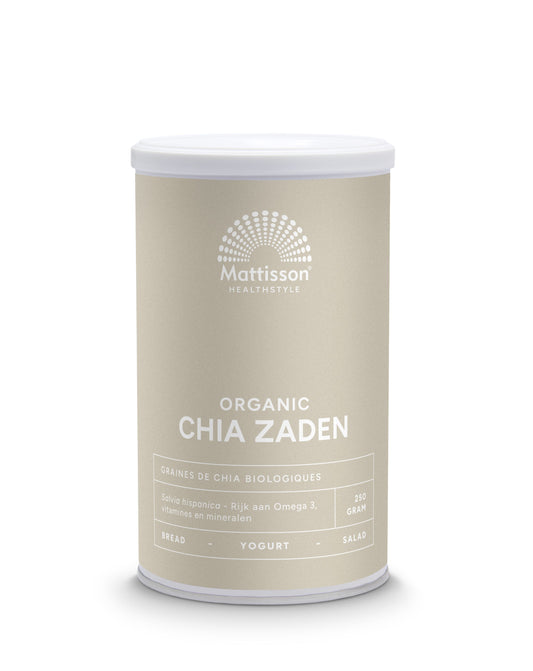 Mattisson Absolute chia zaad raw bio 250.00 Gram