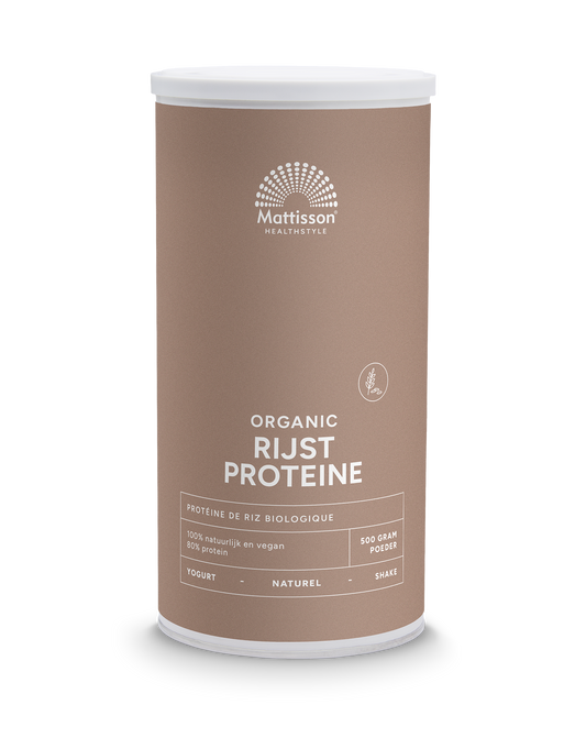 Mattisson Rijst proteine naturel vegan 80% bio 500 Gram