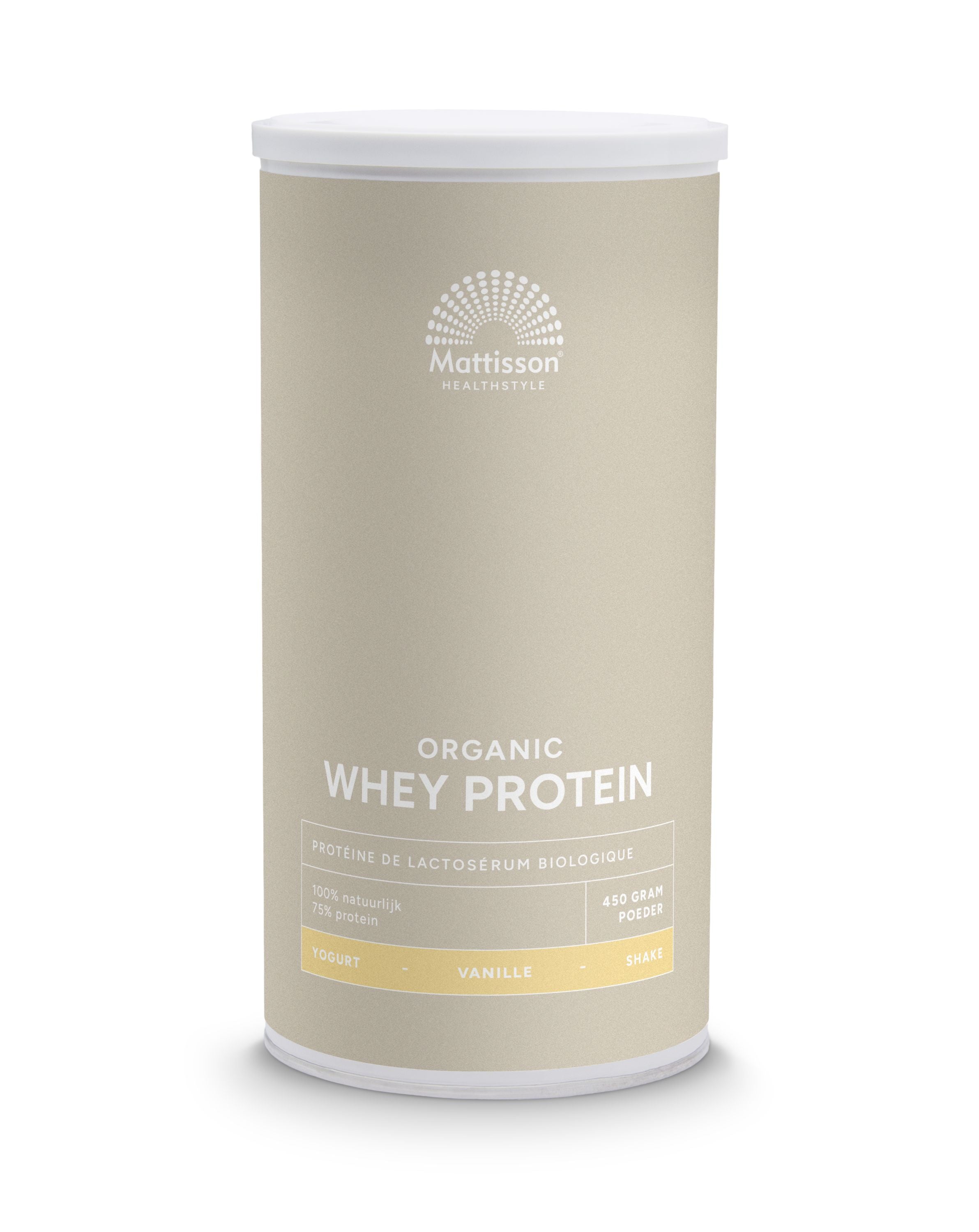 Mattisson Wei whey proteine vanille 80% bio 450 Gram