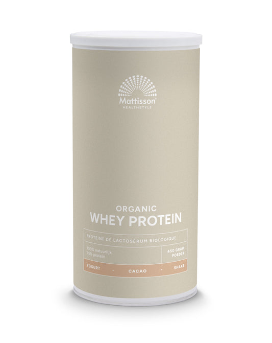 Mattisson Wei whey proteine cacao 75% bio 450.00 Gram
