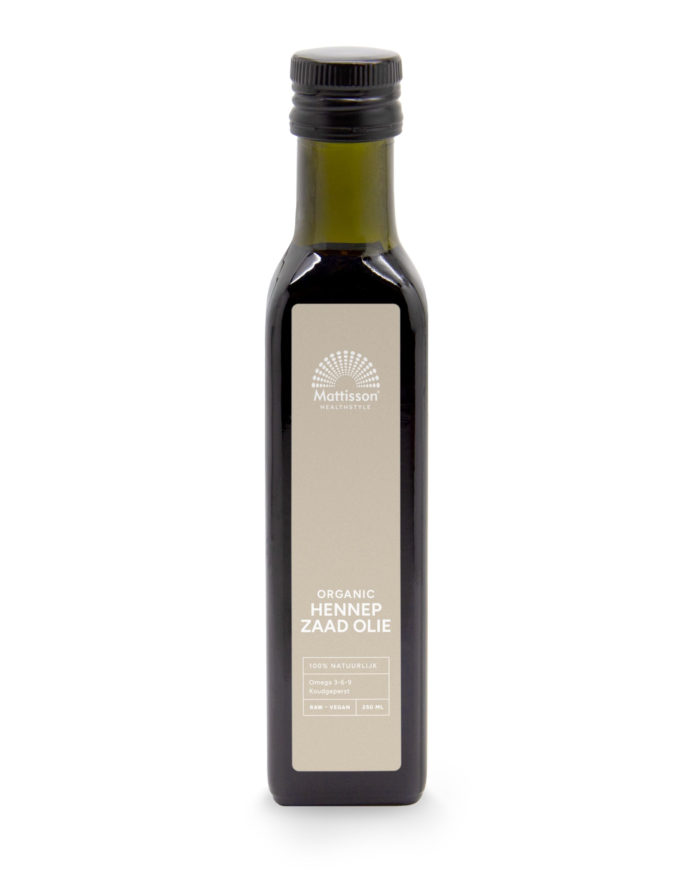 Mattisson Op=Op Hennepzaadolie raw koudgeperst bio 250.00 Milliliter