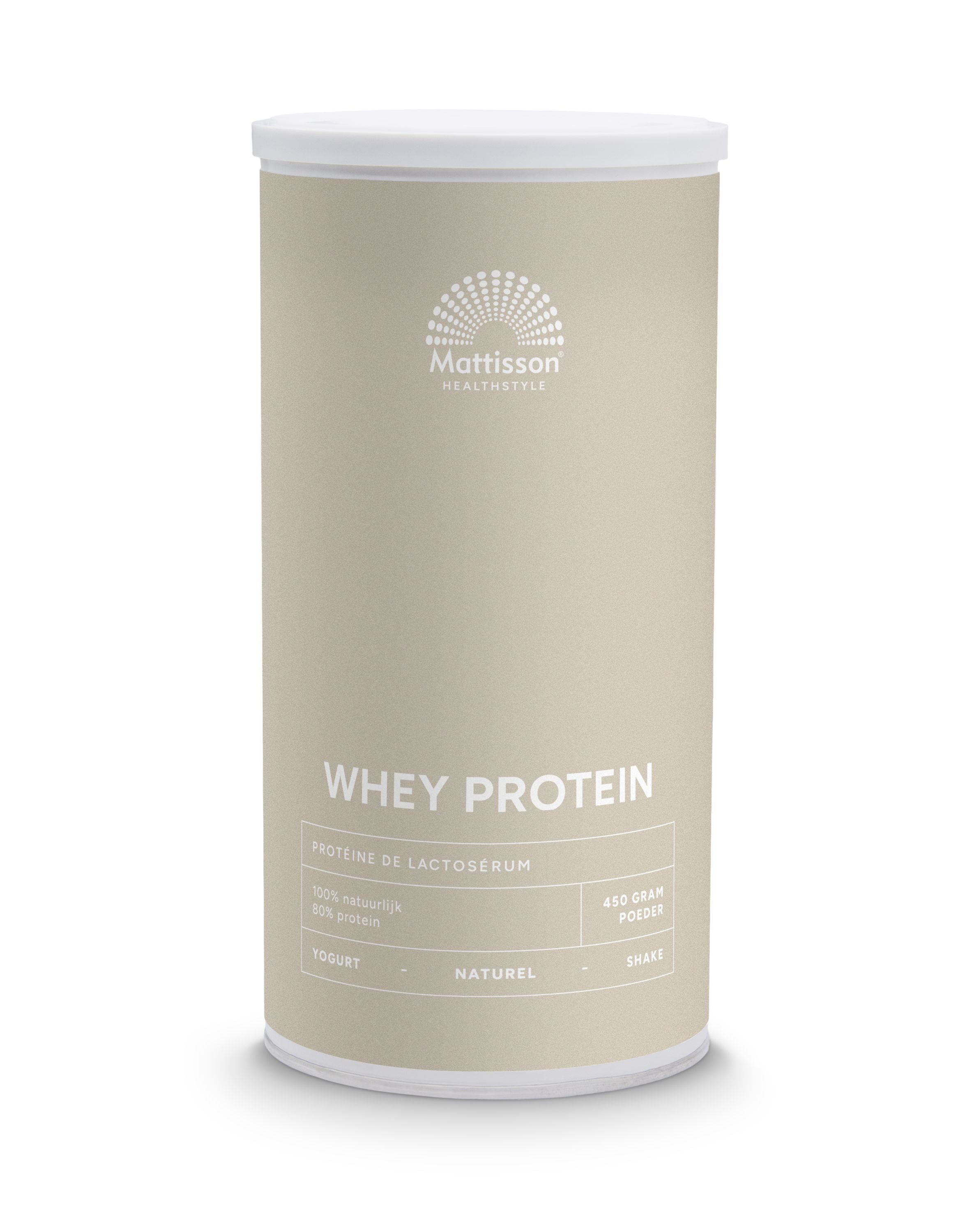 Mattisson Sport wei whey proteine concentraat naturel 450 Gram