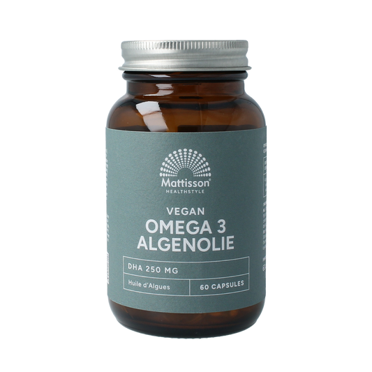 Mattisson Vegan omega-3 algenolie DHA 250mg 60.00 Vegetarische capsules