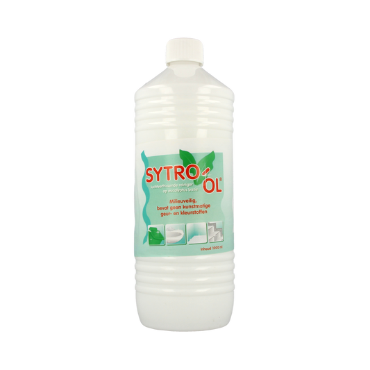 Neomix Sytro eucalyptus sanitizing cleaner bottle, 1 liter, cleaning product for bathroom and kitchen surfaces.