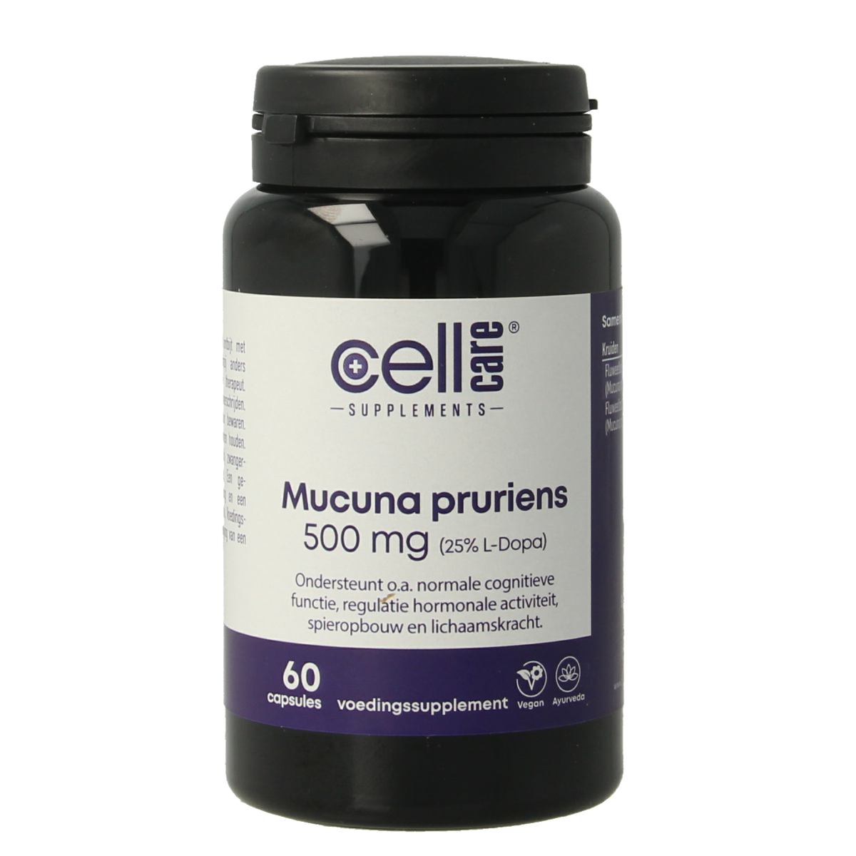 CellCare Mucuna pruriens 500mg (25% L-dopa) 60.00 Capsules