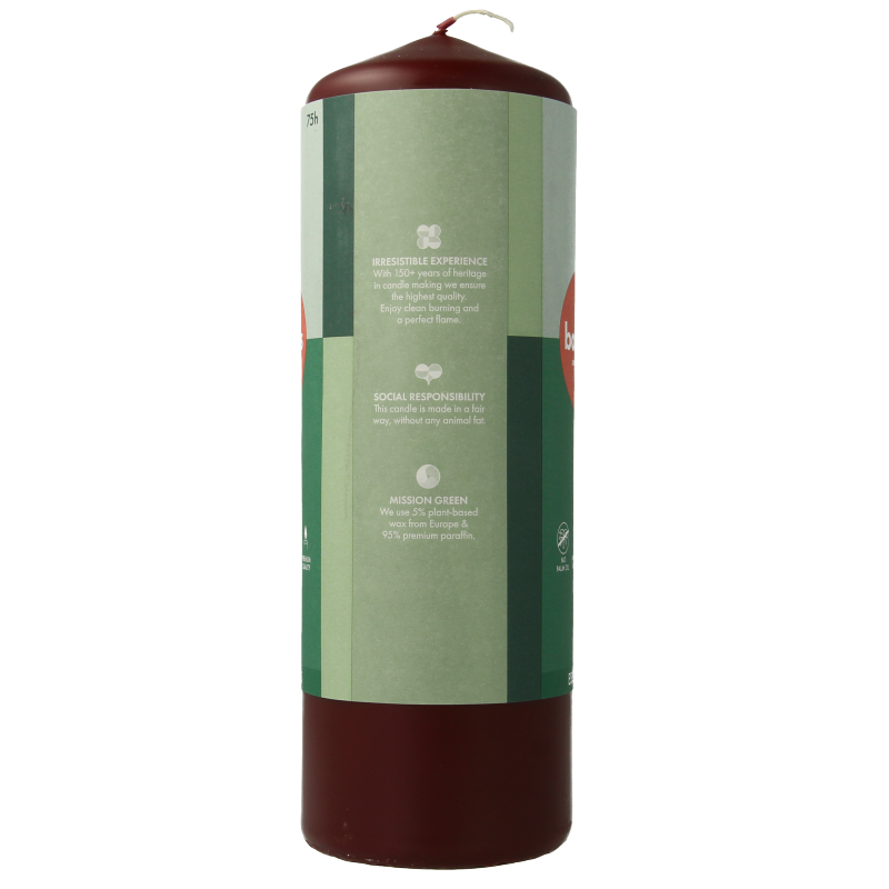 Bolsius Stompkaars 200/68 velvet red 1 Stuks