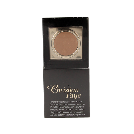 Christian Faye brown eyebrow makeup in 3g, featuring a natural-looking brow product with a precise application tip.
