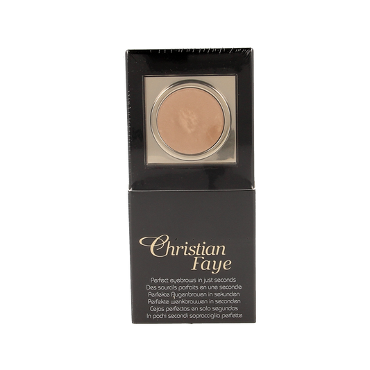 Christian Faye taupe eyebrow makeup in 3g, featuring a natural look with precise application for defined brows.