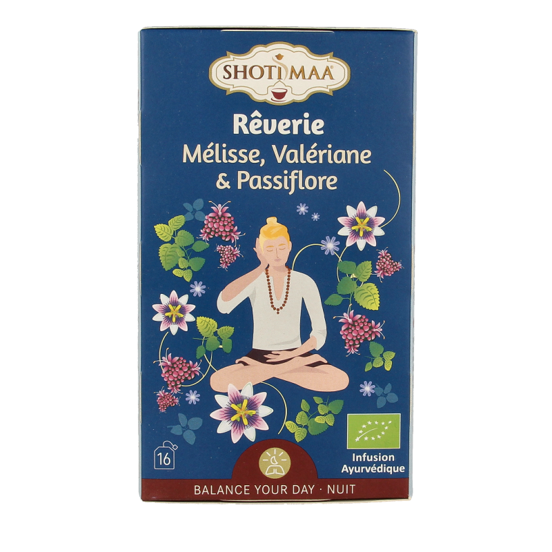 Shoti Maa Dreamland lemon balm, valerian & pass flower bio 16 Zakjes