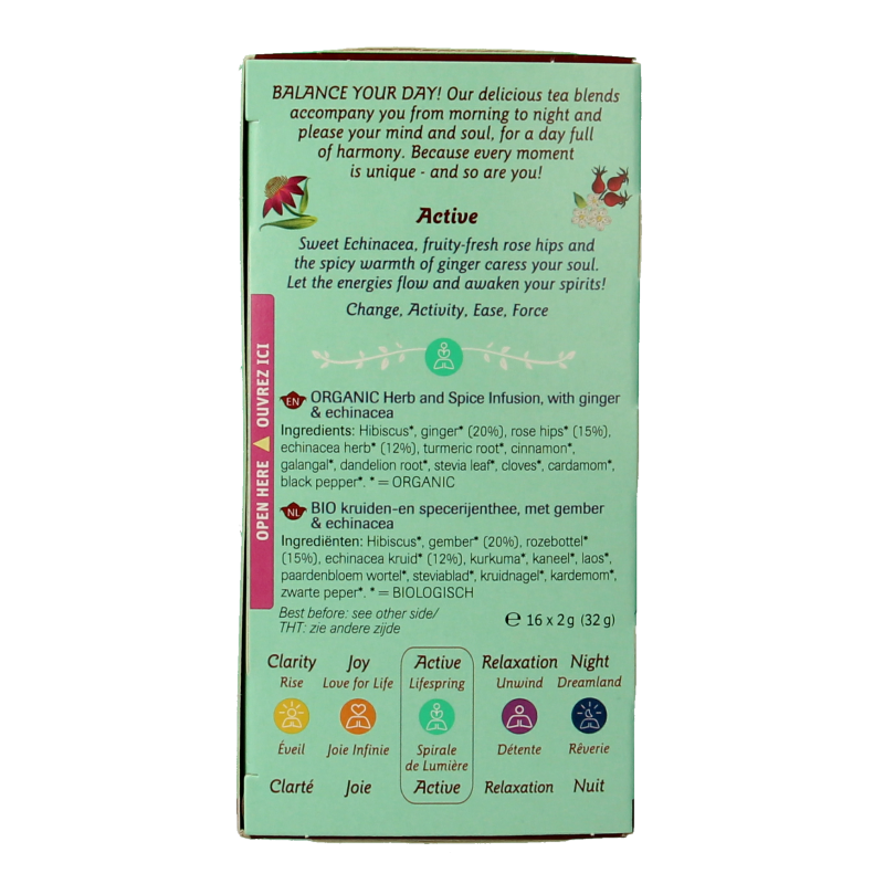 Shoti Maa Lifespring echinacea, ginger & rosehip bio 16 Zakjes