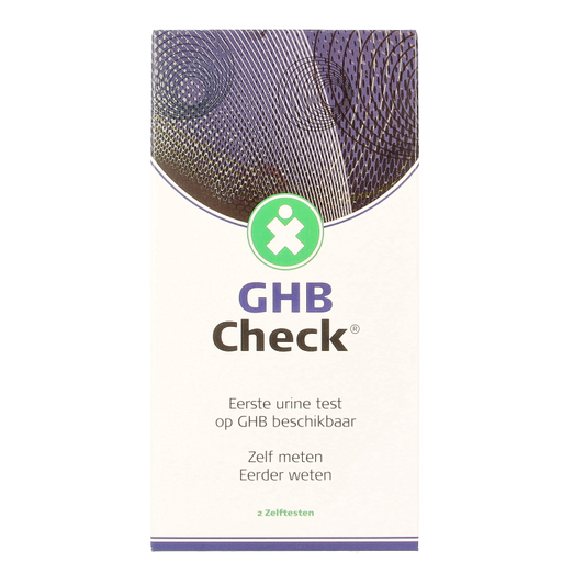 Testjezelf.nu GHB test kit with 2 self-test strips for quick and easy GHB detection.
