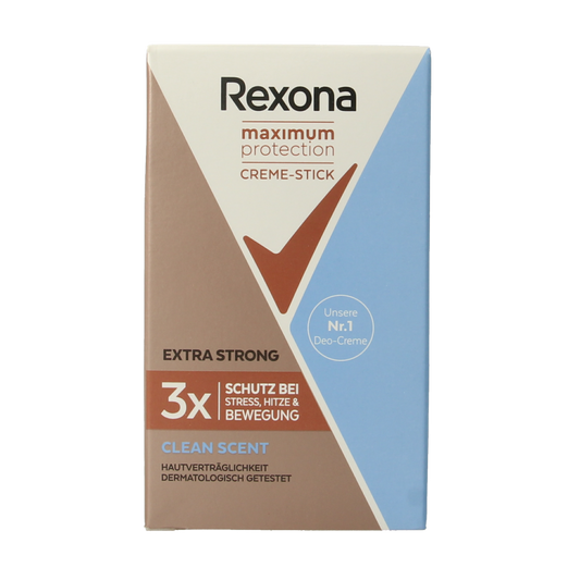 Rexona Deodorant stick woman max prot clean scent 45 Milliliter