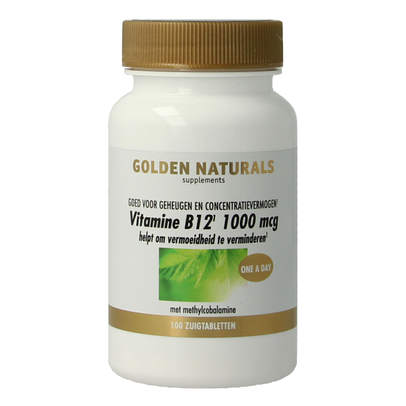 Golden Naturals Vitamine B12 1000mcg vegan 100 Zuigtabletten