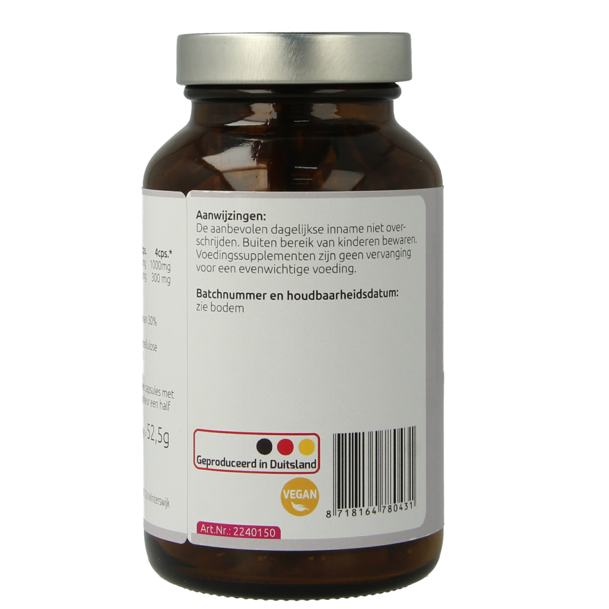 Hanoju Rode wijn extract capsules, 250mg, vegetarian herbal supplement, 150 capsules, natural health product