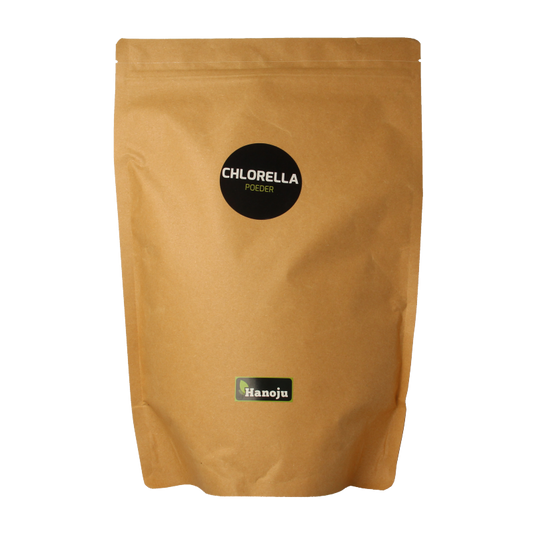 Hanoju Chlorella premium powder in 1 kg package, natural green algae supplement from herbal preparations category