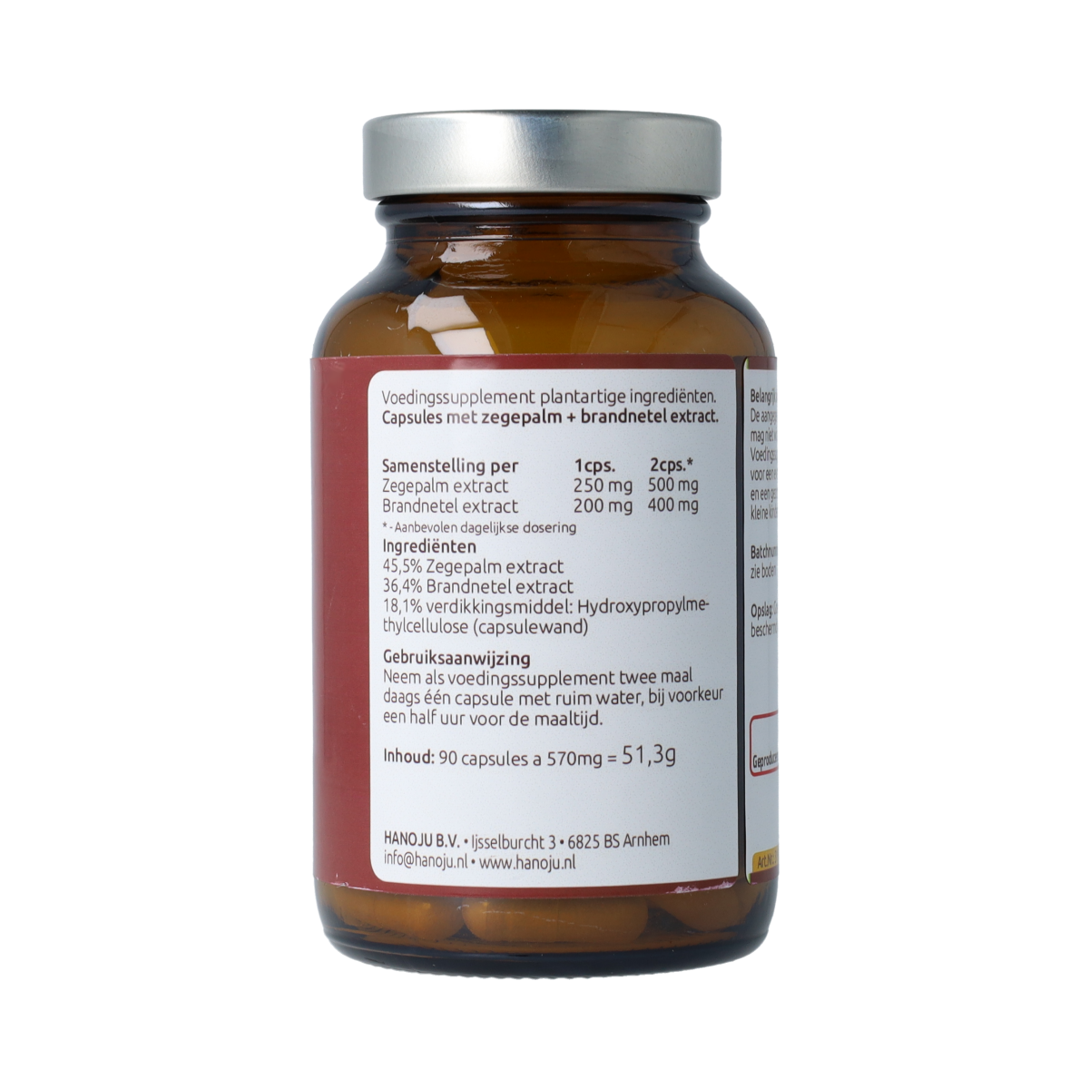 Hanoju Zegepalm & brandnetel extract 90.00 Capsules