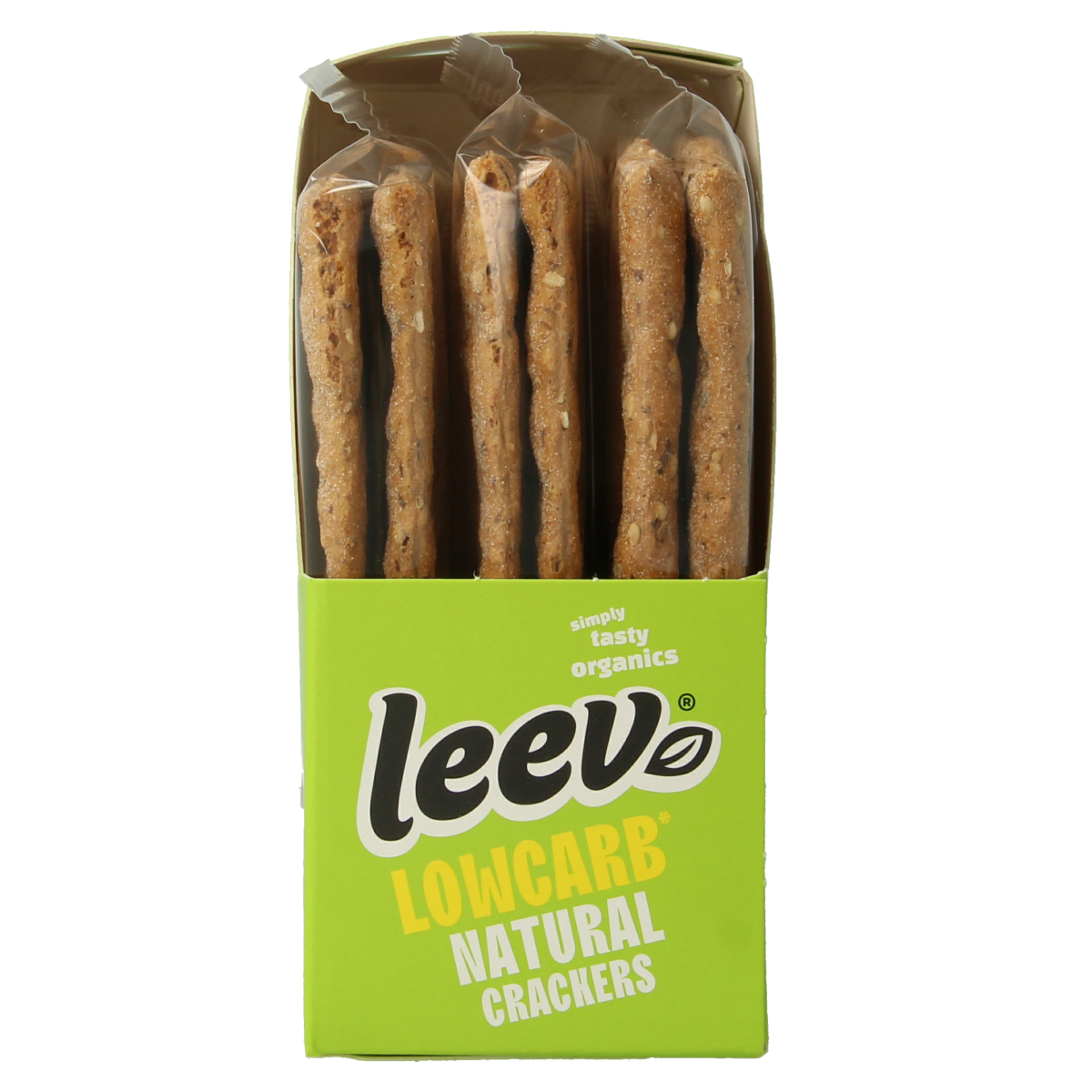 Leev Lowcarb natural crackers 3 x 2 stuks bio 80.00 Gram