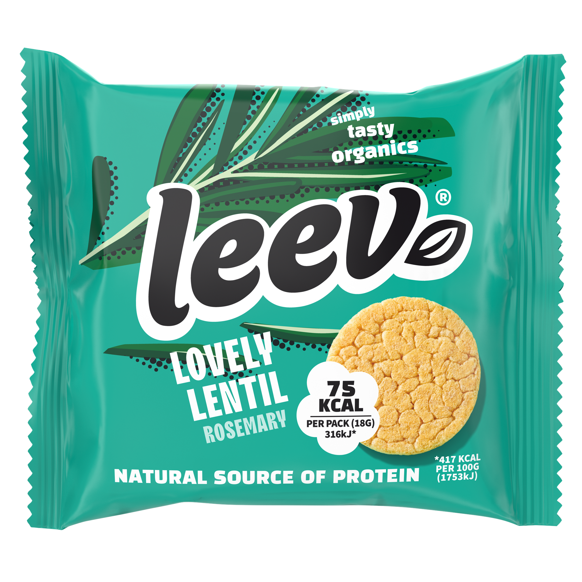 Leev Lovely lentil cakes rosemary bio 18.00 Gram