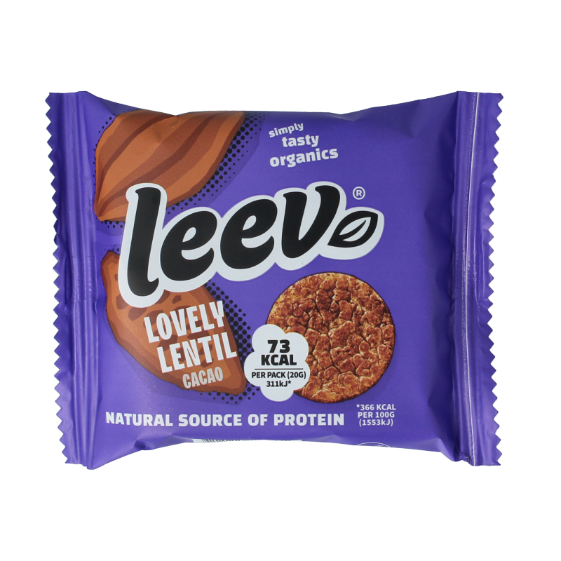 Leev Lovely lentil cakes cacao bio 20 Gram