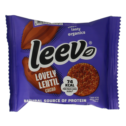 Leev Lovely lentil cakes cacao bio 60.00 Gram