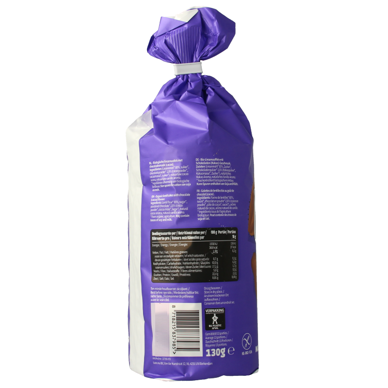 Leev Lovely lentil cakes cacao bio 130 Gram