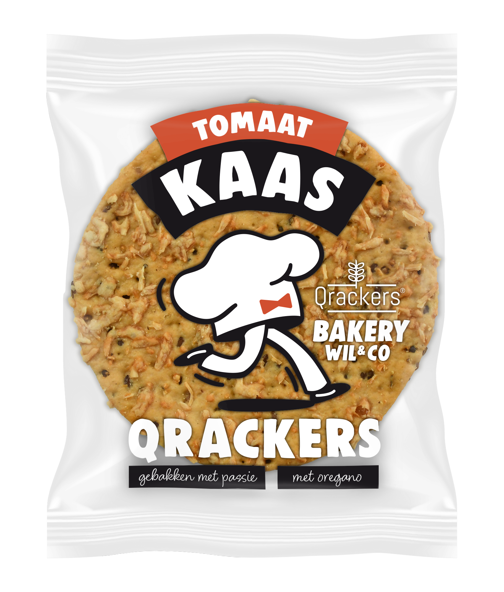 Leev Qrackers crackers kaas tomaat 2st bio 46 Gram