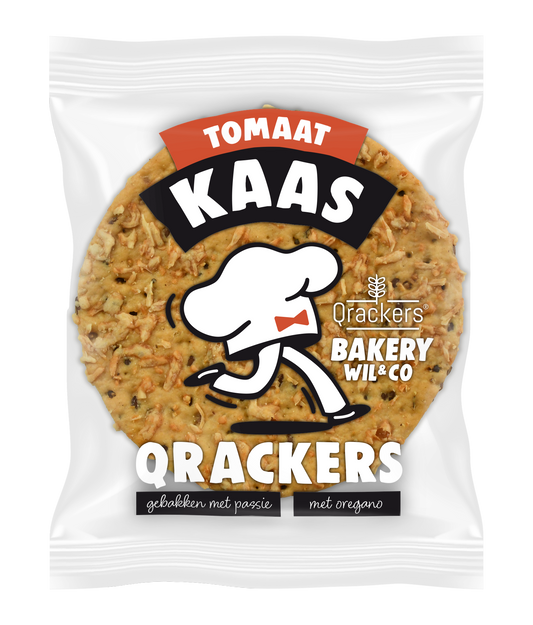 Leev Qrackers tomaat kaas 2st bio 46.00 Gram
