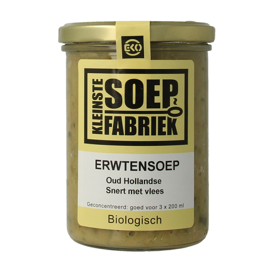 Kleinstesoepfabriek Erwtensoep/snert met vlees bio 400.00 Milliliter