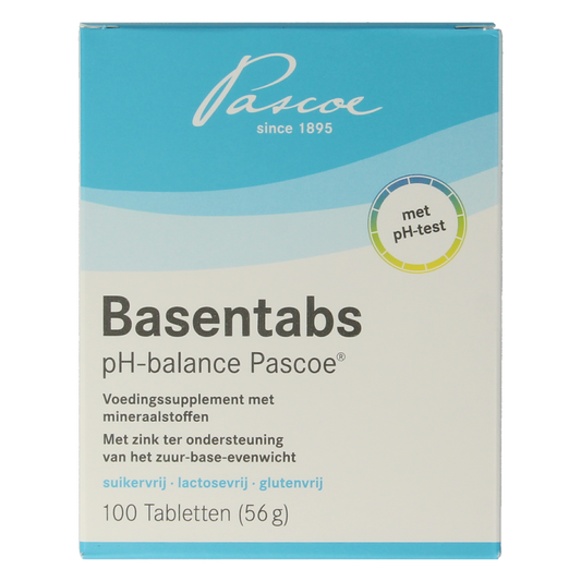 Pascoe Basentabs mineral supplement tablets, dietary multivitamins, showing white tablets in blister pack.