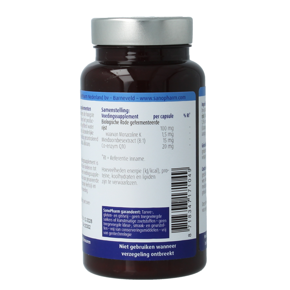 SanoPharm Red rice koji plus high quality 60.00 Vegetarische capsules