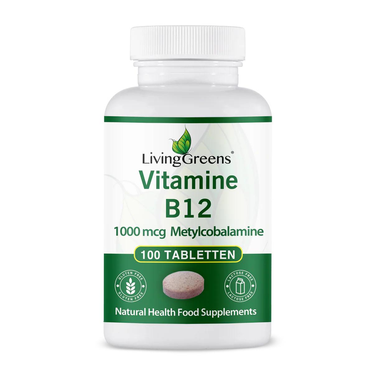 Livinggreens Vitamine B12 methylcobalamine 1000mcg 100 Tabletten