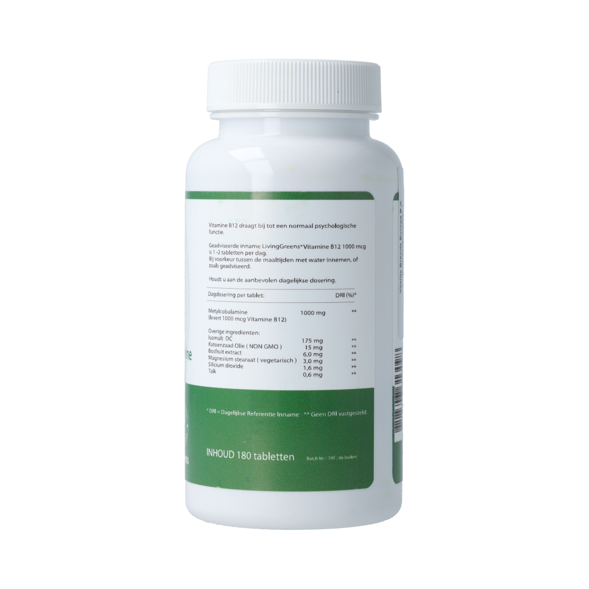 Livinggreens Vitamine B12 methylcobalamine 1000mcg 180.00 Tabletten