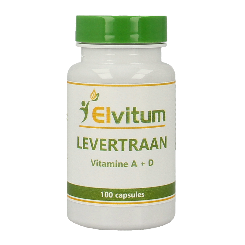Elvitum  Levertraan A D3 100 Capsules