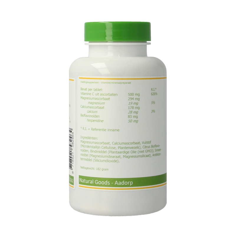 Elvitum  Gebufferde vitamine C 500mg 180 Tabletten