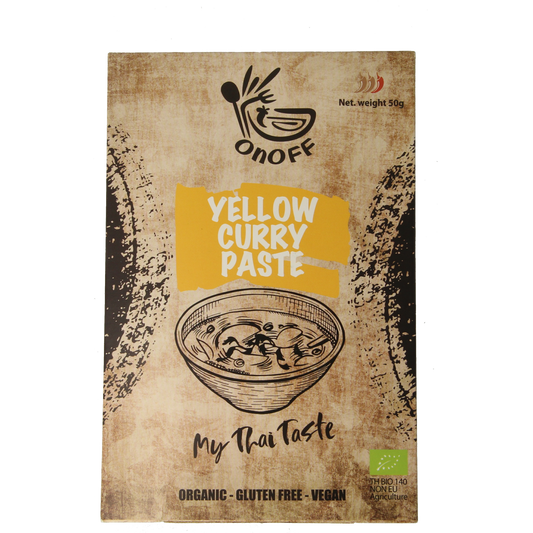 Onoff Thaise gele currypasta bio 50.00 Gram