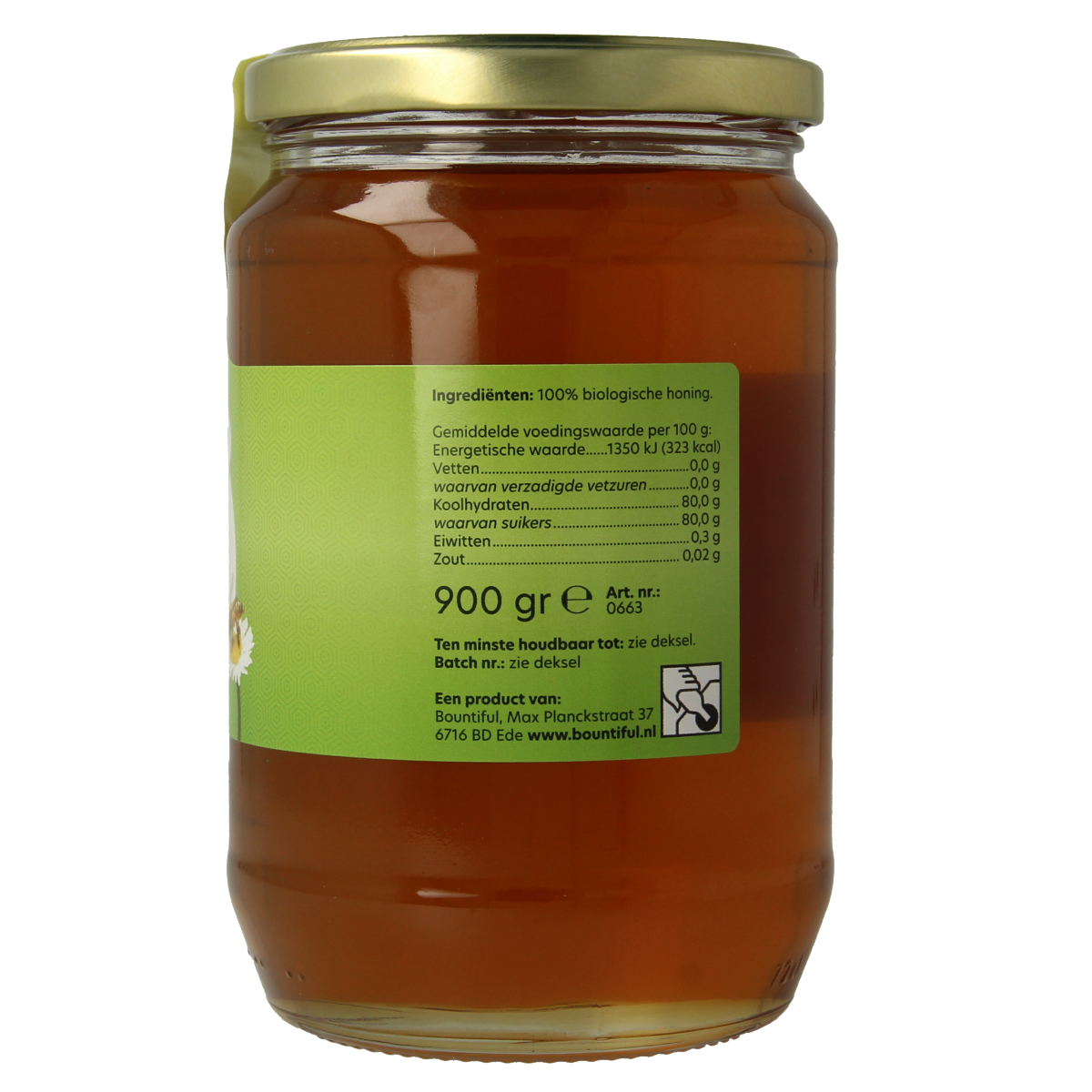 Bountiful Honing weidenbloemen vloeibaar bio 900.00 Gram